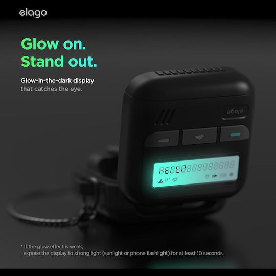 Elago Pager Hang Silicone Case with Hook in Black for Samsung Galaxy Buds 4 / 4 Pro