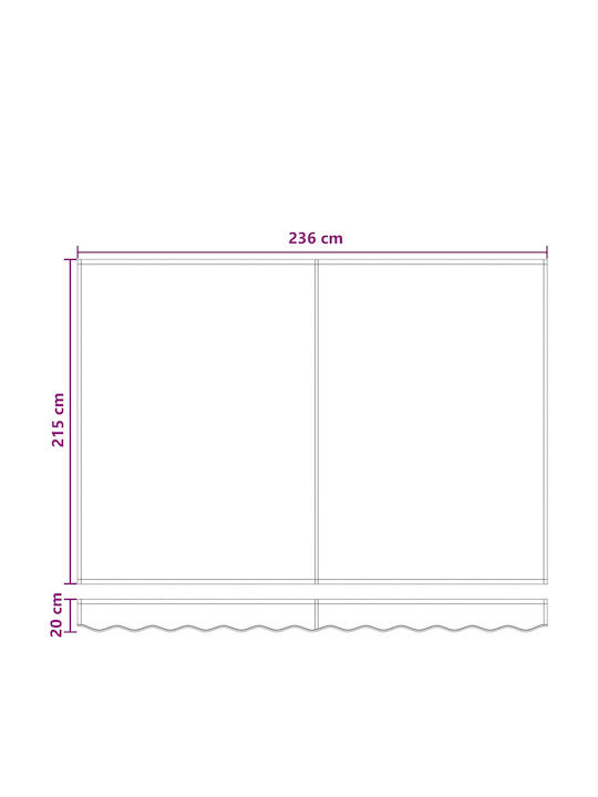 vidaXL Terrasse Markise mit LEDs Beiges 2.5x2m