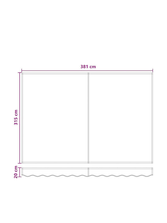vidaXL Cort Terasă cu LED Gri 4x3m