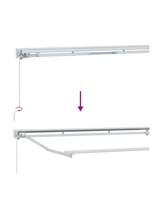 vidaXL Тента Тераса С LED Бежова 3.5x2.5m