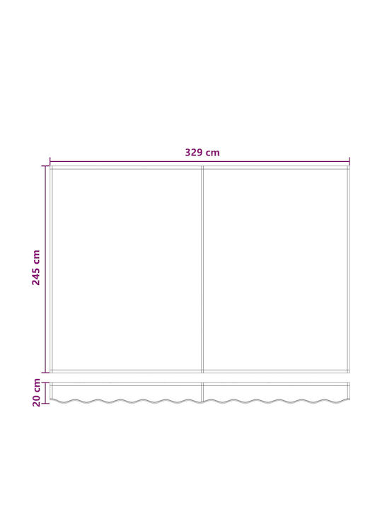 vidaXL Тента Тераса С LED Бежова 3.5x2.5m