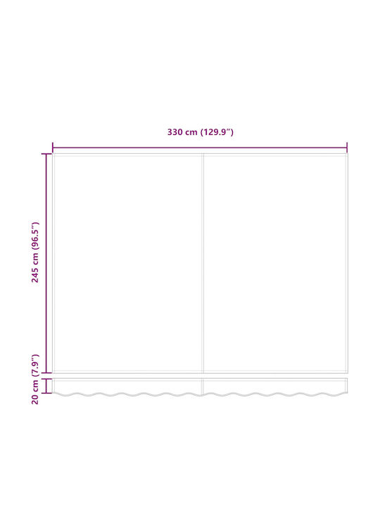 vidaXL Σκελετός Τέντας Βεράντας 3.5x2.5m