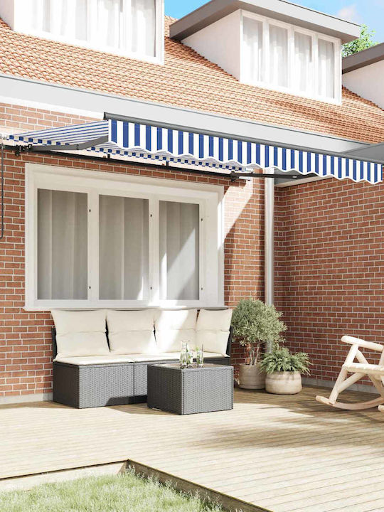 vidaXL Terrace Wall Tent with LED Light Blue 2.5x2cm