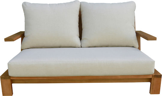 Outdoor Lounge Living Room Set 4 Pieces Ecru with Pillows