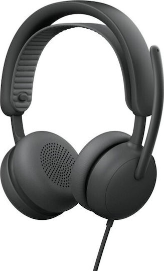 Logitech Zone Wired 2 On Ear Multimedia Headset With Microphone And USB-A / USB-C Connectivity In Grey Colour