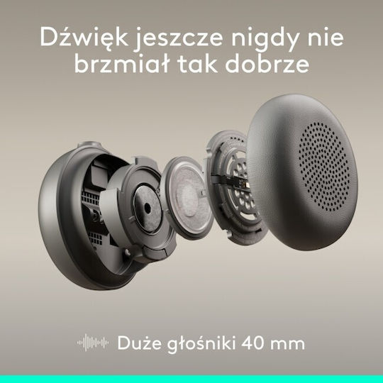 Logitech Zone Wired 2 On Ear Multimedia Headset With Microphone And USB-A / USB-C Connectivity In Grey Colour