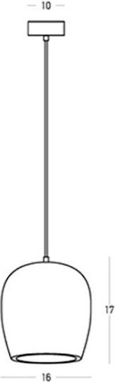 Zambelis Lights Κρεμαστό Φωτιστικό Μαύρο με Ντουί E27 16x16εκ.