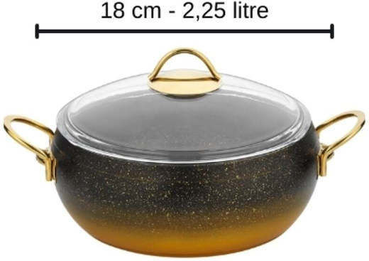 SteweHome Set De Oale Din Aluminiu Cu Acoperire Din Piatră 6 Vase