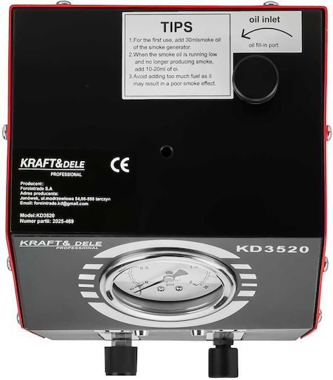 Генератор На Дим За Откриване На Течове 12v 9l/min 30ml Kd3520