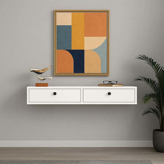 Wooden White Console L100xW20xH20cm