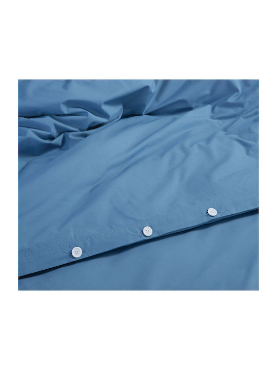 Nef-Nef Homeware Nautica Wave Solid Σετ Σεντόνια King Size 270x280εκ. Μπλε (4τμχ)
