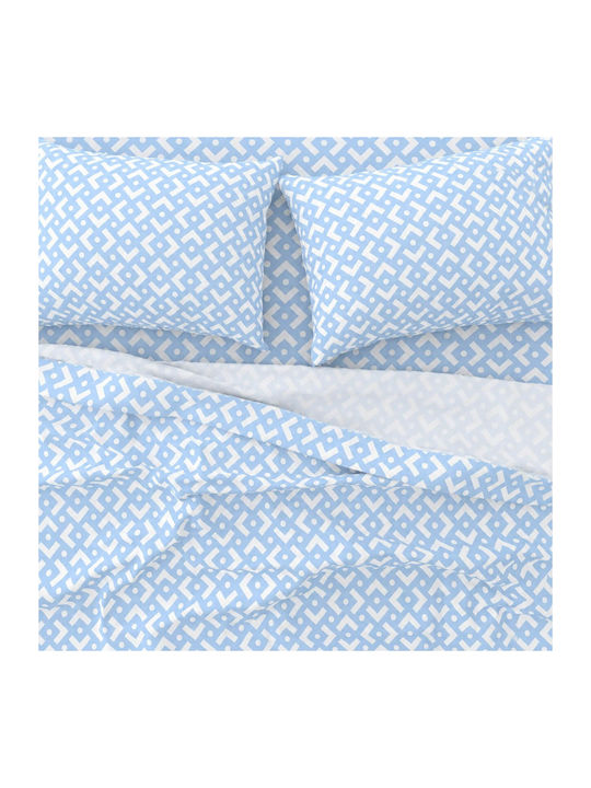 Astron Italy Chiara Super-Double Bed Sheets Set 245x260cm Petrol 4 Pieces
