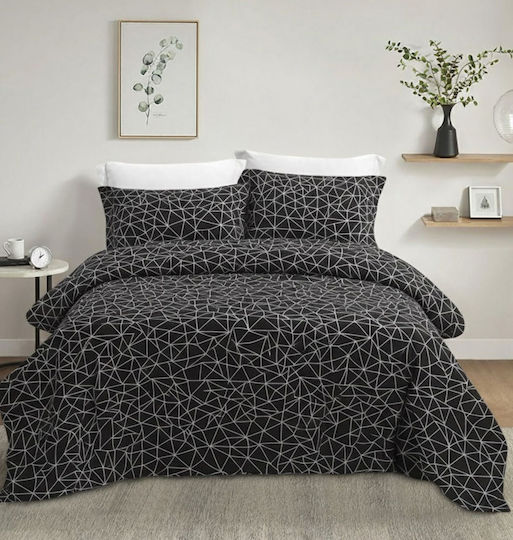 Olia Home Bettlaken für Einzelbett 170x260cm Schwarz Olia Home Bettlaken für Einzelbett 170x260cm Schwarz