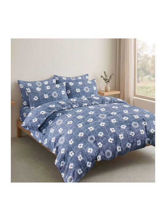 Olia Home Bettwäsche-Set Überdoppel 220x240cm. Mehrfarbig 4Stück