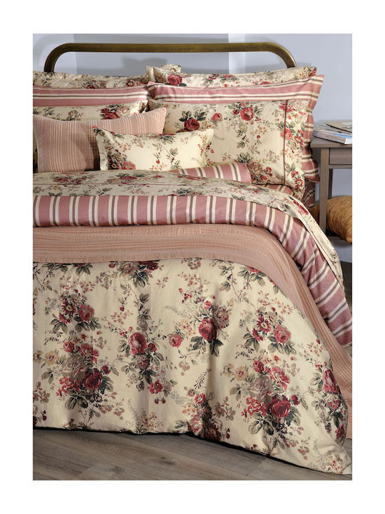 Down Town Home 869 Antique Σετ Σεντόνια Μονά 175x280εκ. Antique Flower (3τμχ)