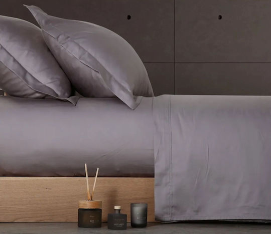 Σετ King Size 4τμχ 220x240εκ. με Λάστιχο Ανθρακί Σετ King Size 4τμχ 220x240εκ. με Λάστιχο Ανθρακί