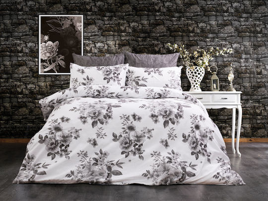 Dimcol Σετ Υπέρδιπλο 4τμχ 240x270εκ. White-grey
