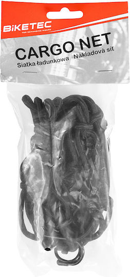 Biketec Luggage Net Spider 4mm X 40 Cm X 30 Cm 4 Hooks Black Color