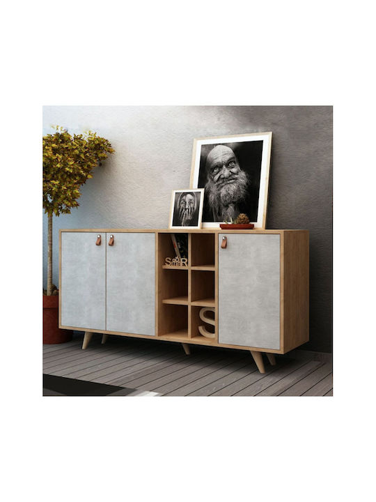 Bufet Din Lemn Albastru 140x40x89cm