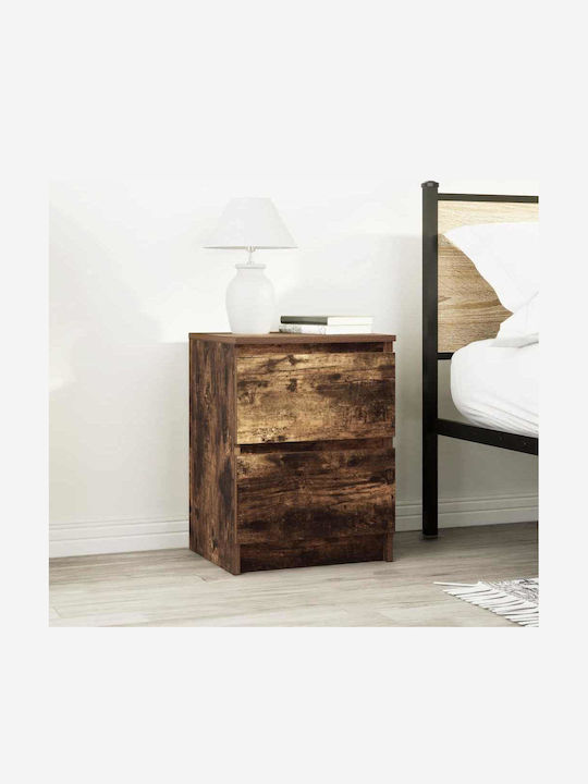 vidaXL TV-Ständer Rauchfurnier M40xP35xH54cm