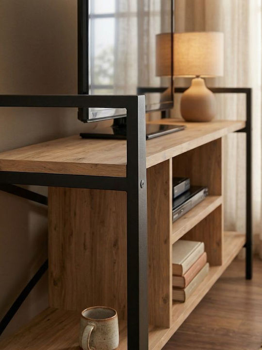Santana Metal & Wood Brown TV Stand L120xD35xH61cm