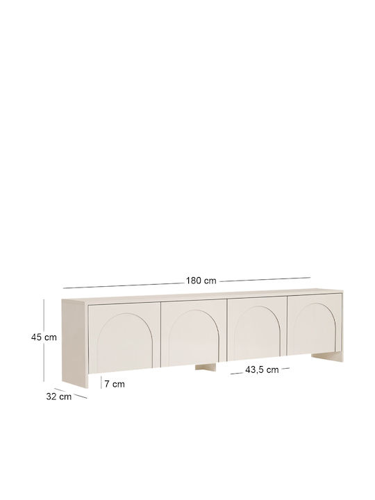 TV-Ständer Creme M180xP32xH45cm