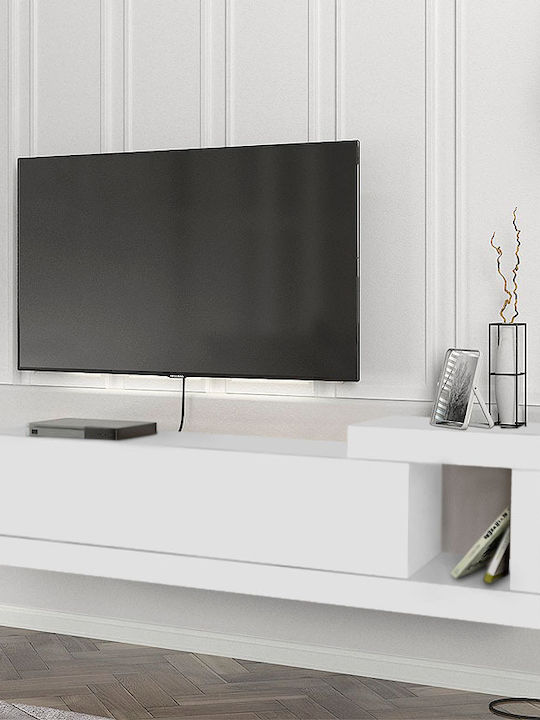 TV Stand Volare White L150xD29.6xH38.6cm