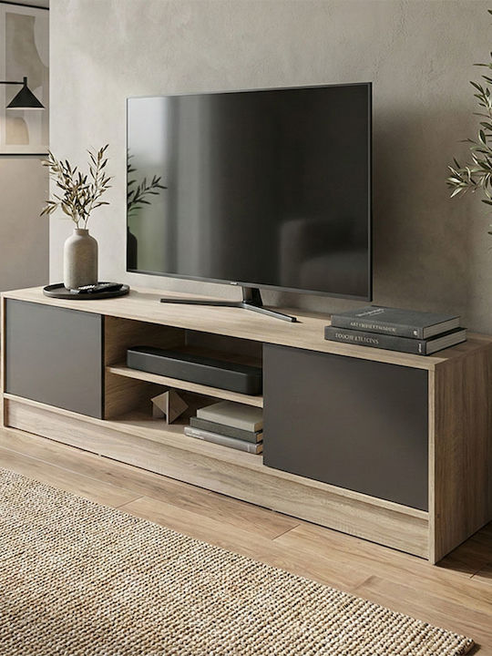 TV Stand Sasa Anthracite L150xW35xH41.5cm