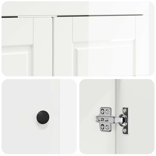 vidaXL Counter with Washbasin W78.5xD37.5xH81cm White