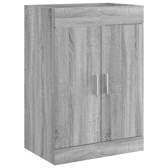 vidaXL Badezimmer Waschtisch-Einheit M81xB40xH84.5cm Grau Sonoma