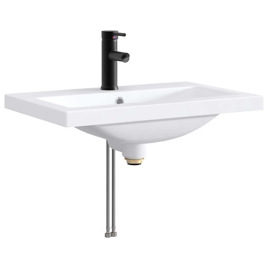 vidaXL Плот С Мивка М56xШ37.5xВ81см Бял