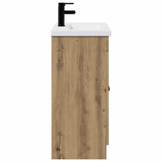 vidaXL Pangă Cu Lavoar M56xL37.5xÎ81cm Stejar