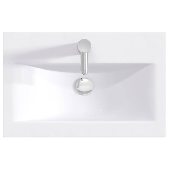 vidaXL Πάγκος με Νιπτήρα Μ61xΒ40xΥ84.5cm Λευκό