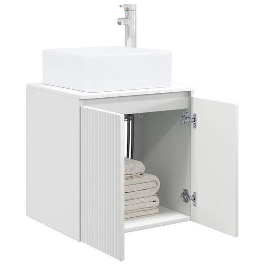 vidaXL Плот Без Мивка 53x35x63 см Бял