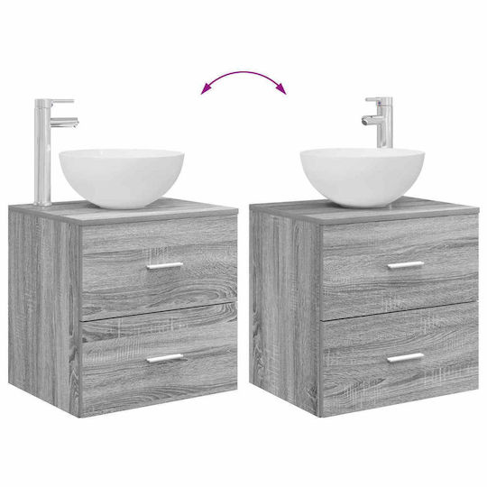 vidaXL Πάγκος χωρίς Νιπτήρα Μ49.5xΒ41xΥ64.5cm Γκρι Sonoma