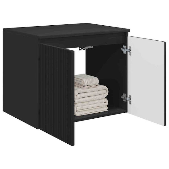 vidaXL Πάγκος χωρίς Νιπτήρα Μ62.5xΒ44.5xΥ50cm Μαύρο