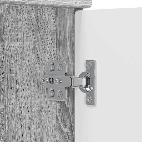 vidaXL Badezimmer Waschtisch-Einheit Ohne Waschbecken Mit Spiegel M54xB35xH83cm Graue