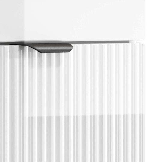 vidaXL Badezimmer Waschtisch-Einheit mit Spiegel M54xB35xH83cm Weiß
