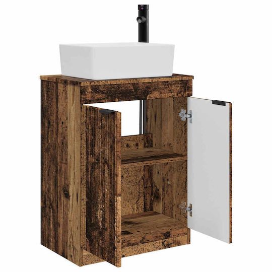 vidaXL Vanity Unit with Sink & Mirror L54xW35xH83cm Reclaimed Wood