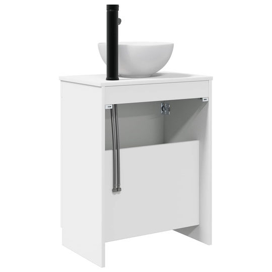 vidaXL 890114 Bathroom Vanity Unit without Sink with Mirror M54xB35xH83cm White
