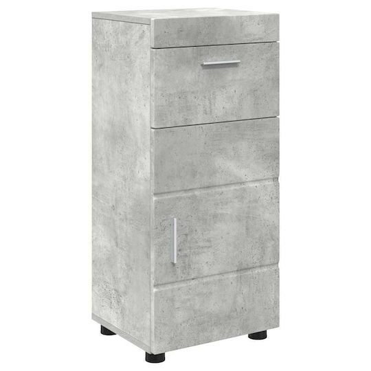 vidaXL Badezimmer Waschtisch-Einheit mit Waschbecken, Spiegel & Spalte M60xB34xH63cm Grau