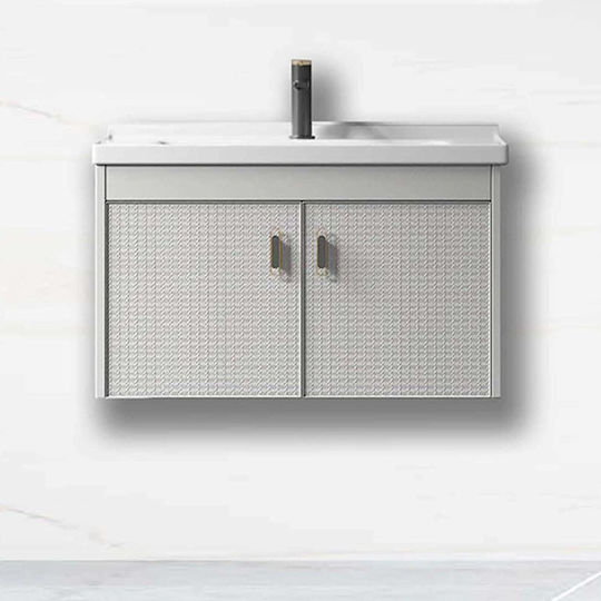 Martin Thaleia Πάγκος με Νιπτήρα Μ60xΒ47xΥ43cm Silver Grey