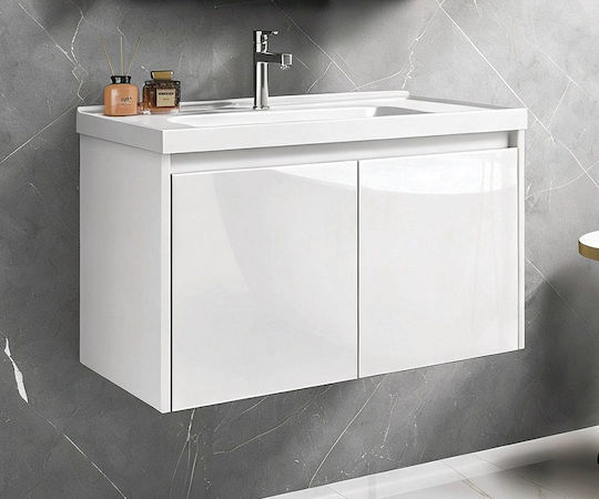 Martin Helen Πάγκος με Νιπτήρα Μ80xΒ46xΥ43cm White