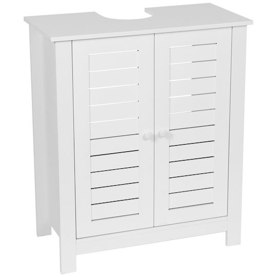 MRShome Πάγκος χωρίς Νιπτήρα Μ60xΒ30xΥ70cm Λευκό MRShome Πάγκος χωρίς Νιπτήρα Μ60xΒ30xΥ70cm Λευκό