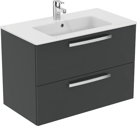 Ideal Standard Tempo Πάγκος χωρίς Νιπτήρα Γυαλιστερή Λάκα Μ80xΒ44xΥ55cm Wenge