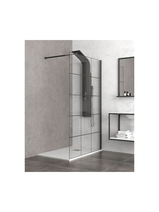 Free People Σταθερό Πλαϊνό Ντουζιέρας 140x200cm Nero