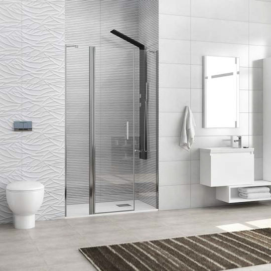 Karag Panex 600 Alto Διαχωριστικό Ντουζιέρας με Συρόμενη Πόρτα 100x200cm Clear Glass Cromo Karag Panex 600 Alto Διαχωριστικό Ντουζιέρας με Συρόμενη Πόρτα 100x200cm Clear Glass Cromo