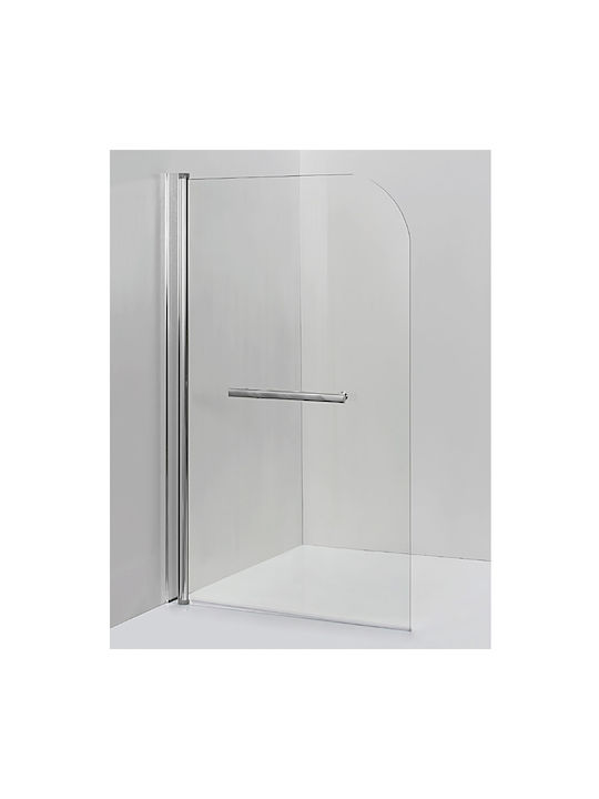 Crown 4631840 Divider de verandă Cada de baie 85x140cm Sticlă transparentă Chrome