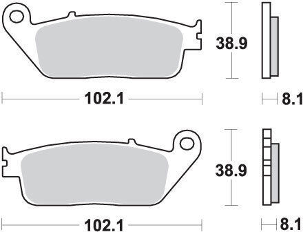 Sbs Brake Pads Kh142 Kh226 Maxi Sinter Gold Color