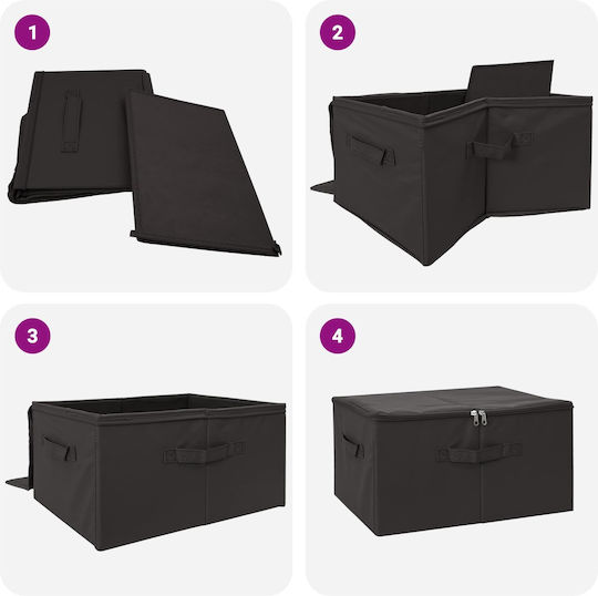 vidaXL Текстилна Кутия За Съхранение На Дрехи В Сив Цвят 43x34x23cm